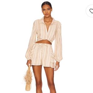 REVOLVE Elegant Cream and Tan Ensemble
